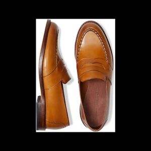 Elegant Brown Leather Slip-On Loafers
